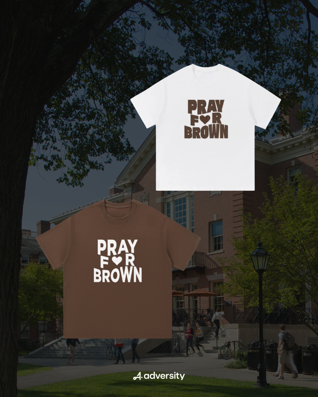 Pray for Brown University — White Solidarity Tee